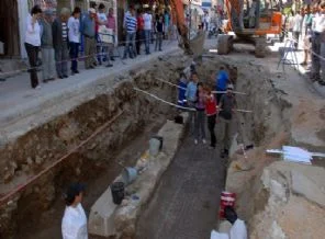 Kanalizasyondan kazısından tarih çıktı