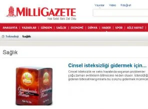 Milli Gazete'nin seks reklamı şaşırttı