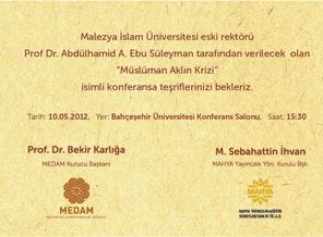 'Müslüman aklın krizi' konferansı