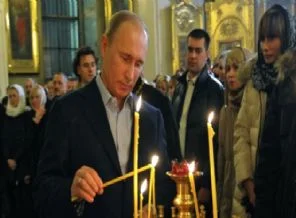 Putin kilisede kutsandı