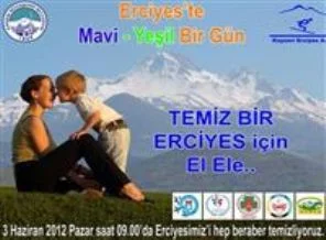 Erciyes'te temizlik kampanyası