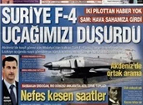 Gazete manşetlerinde düşen uçağımız!