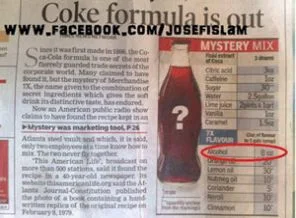 İşte Cola'da alkol olduğunun belgesi