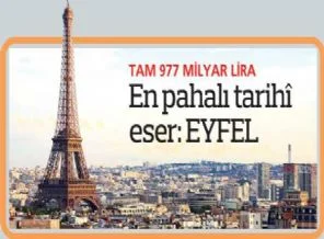 En pahalı tarihî eser: Eyfel