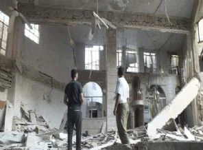 Esed güçleri camiyi bombaladı