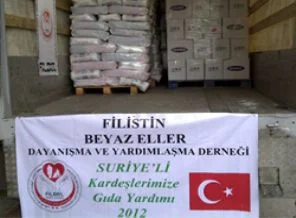 Filistinlilerden, Halep'e yardım