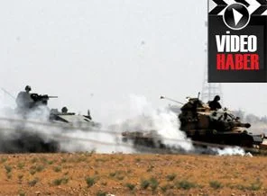 Kamışlı'nın karşısında tank tatbikatı
