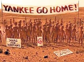 Mars'ta ABD protestosu!
