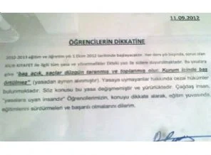 DEÜ: Başörtülü öğrenciler içeri giremez!