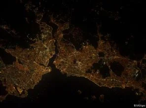 İstanbul uzaydan böyle görünüyor