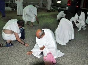 Hacı adayları Müzdelife'de
