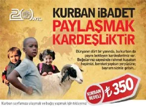 Kurban ibadet, paylaşmak kardeşliktir -Advertorial