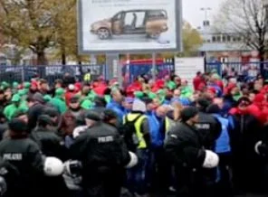 Köln'de Belçikalı işçiler ayaklandı