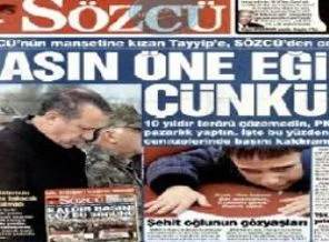 Sözcü'den Başbakan'a manşet yanıtı