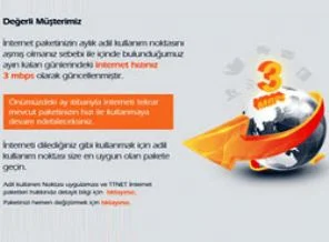 TTNET'ten 'adil kullanım' oyunu