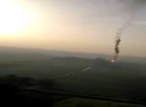 19 kişiye mezar olan balonun yere çakılma anı görüntülendi