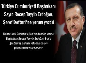 Başbakan'dan Hasan Nail Canat'a vefa