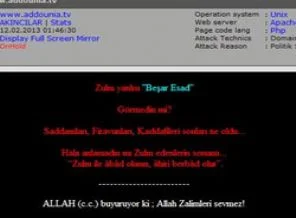 Esed yanlısı teleyizyon sitesi hack'lendi