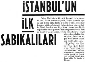 İstanbulun ilk suçluları