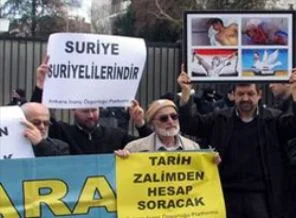 Rusya'ya Suriye protestosu