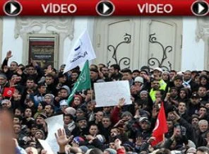 Tunus'ta binlerce kişi şiddete karşı sokaklarda
