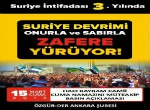 Suriye devrimi onurla ve sabırla zafere yürüyor