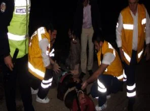 Ambulansa yetişmek isterken hastanelik oldular