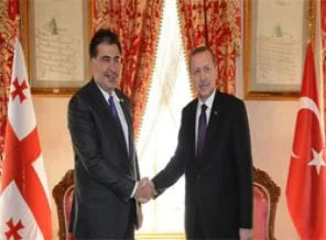 Başbakan, Saakaşvili ile görüştü