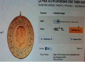 Çeyrek internette 180 liradan satılıyor