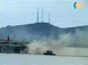 İstanbul'da tekne yangını