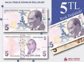İşte yeni 5 Lira