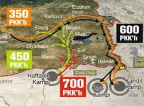PKK'lılar hangi bölge ve şehirler üzerinden, nereye çekilecek ?
