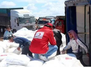 Türk Kızılayı'ndan Suriyeliler için yardım