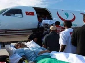 Yaralı 3 Türk Kızılayı personeli Türkiye'ye getirildi