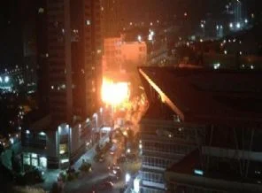 1 aylık lokantası yandı, gözyaşları içinde izledi