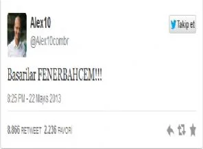 Alex'den Fenerbahçe'ye mesaj