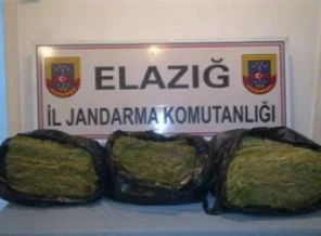 Elazığ'da 31 kilo 100 gram esrar ele geçirildi