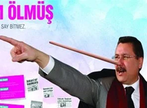'Yalandan Kim Ölmüş' afişlerine baskın