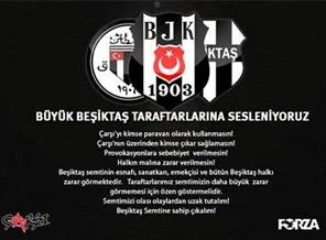 Beşiktaş Çarşı provokasyona karşı