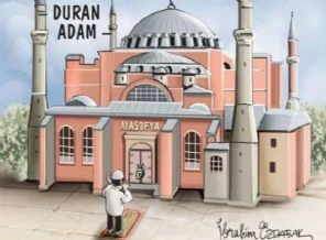 Duran adam Ayasofya'da