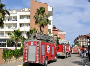 Otelde yangın paniği