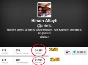 Reuters muhabiri Birsen Altaylı'ya dakikada 1200 takipçi!