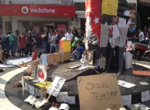 Taksim'den önce Beşiktaş'ta eylem