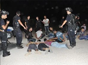 Bursa'da gergin gece