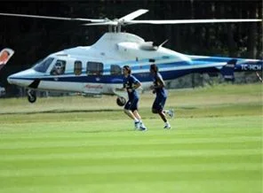 F.Bahçe kampına helikopter indi