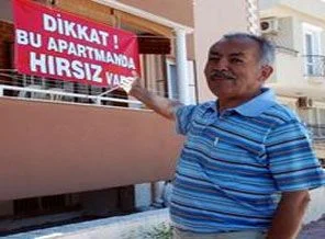 Komşu inadı pankart astırdı