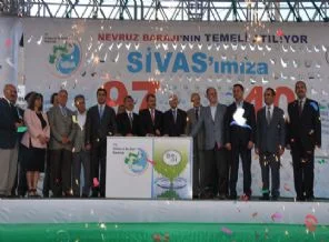 Sivas'ta 3 bakanlı temel atma töreni