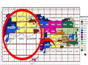Suriye sınırı haritada boş kaldı