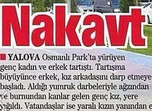 Takvim'in 'Nakavt' başlığına protesto