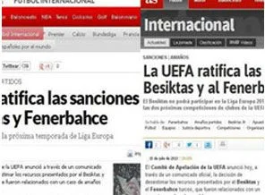UEFA cezaları Avrupa manşetlerinde